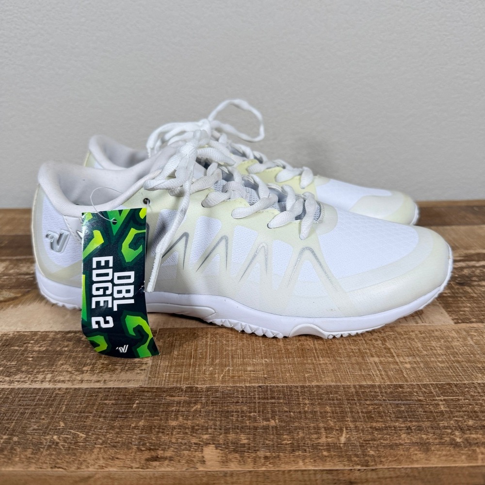 Varsity DBL Edge 2 Cheer Shoes Womens 8.5 White Mesh Lightweight Sneakers NEW